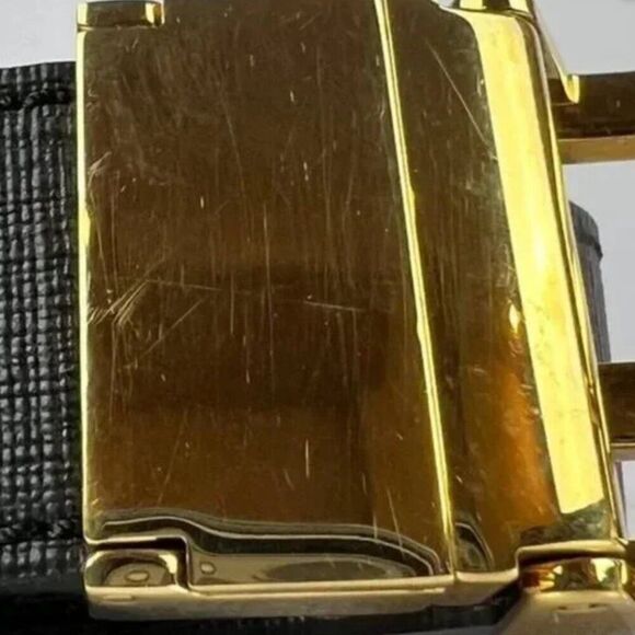 Fendi Unisex Reversible Black or Black Logo Leather Belt, Size 95 cm/37.5 in - Picture 8 of 13